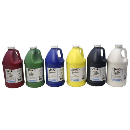 SAX True Flow Heavy Body Acrylic Paint, Assorted Colors, Half Gallons, 6 PK 27901